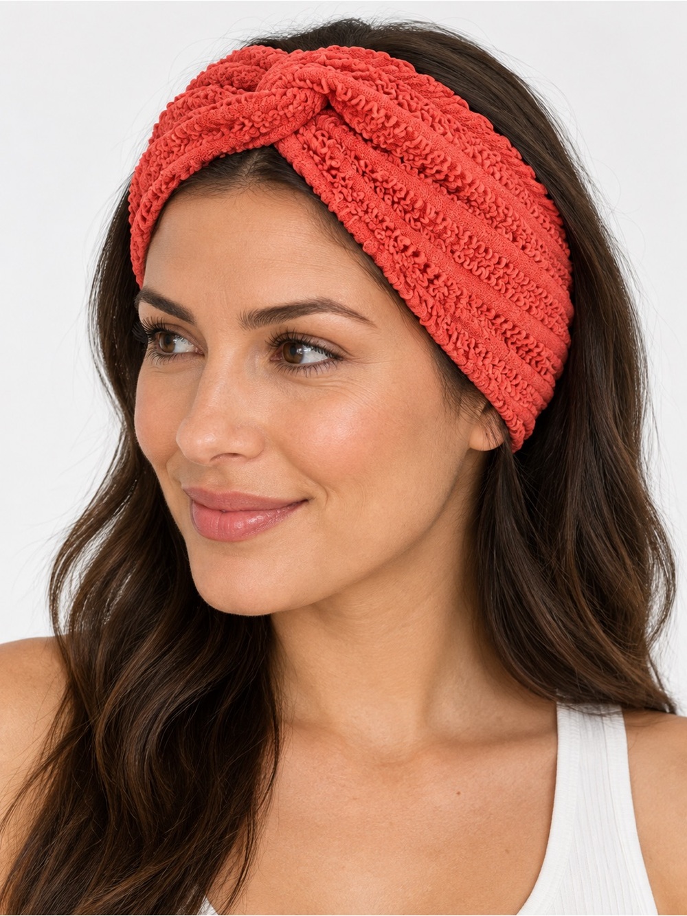 NWT bond-eye BOUND Coral Tiger Crinkle Knot Headband OS
